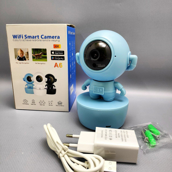 Умная Wi Fi smart camera 4K FULL HD Астронавт А6 (день/ночь, датчик движения, режим видеоняни)